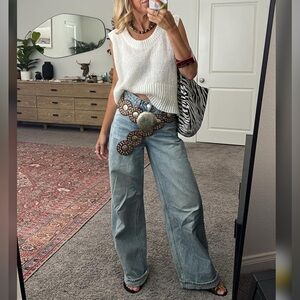 New! Vintage Inspired Boho Hippie Western Disc Belt ONE SIZE